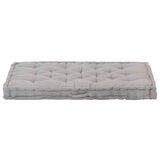 Pallet Floor Cushion Cotton 120x80x10 cm Grey