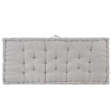 Pallet Floor Cushion Cotton 120x80x10 cm Grey - Top-Down View