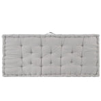 Pallet Floor Cushion Cotton 120x80x10 cm Grey