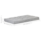 Pallet Floor Cushion Cotton 120x80x10 cm Grey - Close-Up Angle