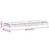 Pallet Floor Cushion Cotton 120x40x7 cm Beige