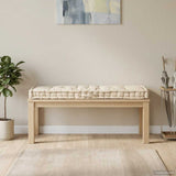 Pallet Floor Cushion Cotton 120x40x7 cm Beige