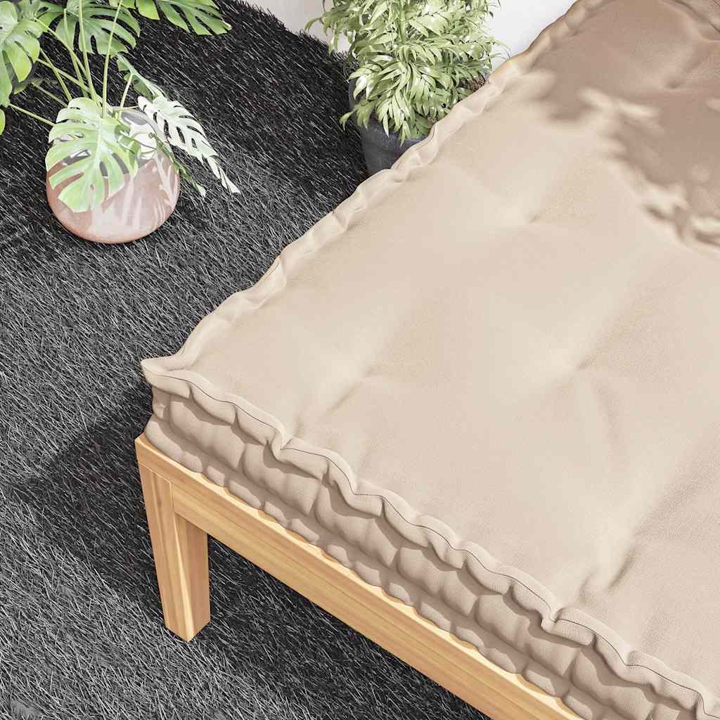 Pallet Floor Cushion Cotton 120x80x10 cm Beige