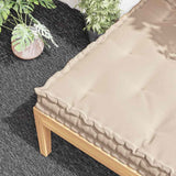 Pallet Floor Cushion Cotton 120x80x10 cm Beige