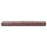 Pallet Floor Cushion Cotton 120x40x7 cm Taupe