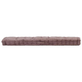 Pallet Floor Cushion Cotton 120x40x7 cm Taupe