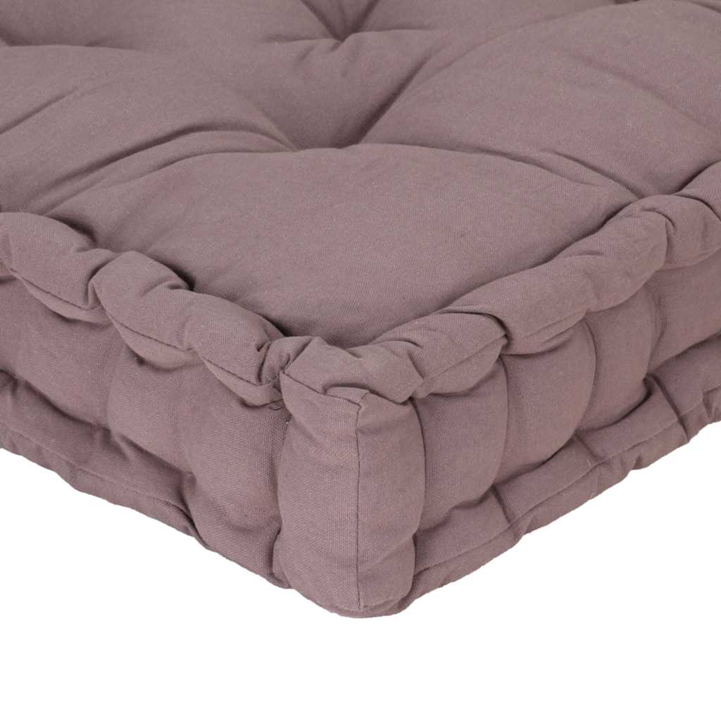 Pallet Floor Cushion Cotton 120x40x7 cm Taupe