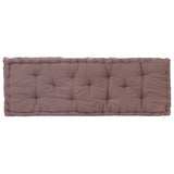 Pallet Floor Cushion Cotton 120x40x7 cm Taupe