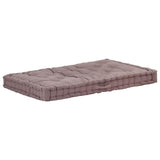 Pallet Floor Cushion Cotton 120x80x10 cm Taupe - Front View