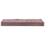 Pallet Floor Cushion Cotton 120x80x10 cm Taupe