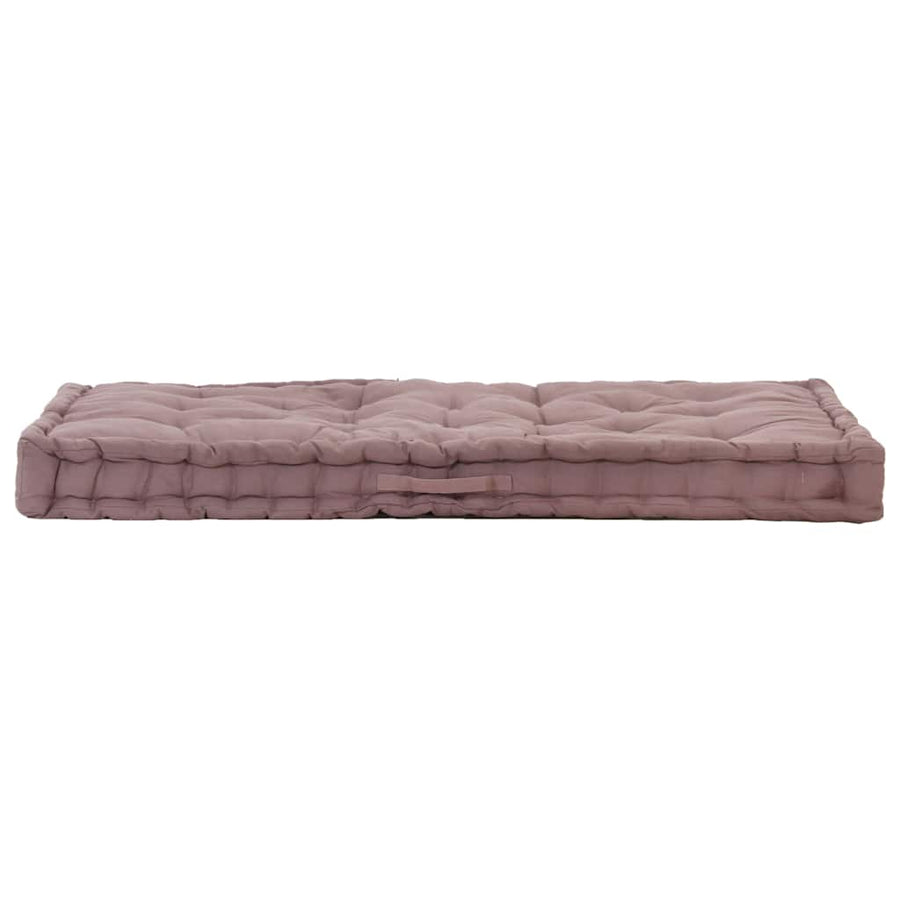 Pallet Floor Cushion Cotton 120x80x10 cm Taupe