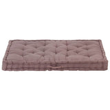 Pallet Floor Cushion Cotton 120x80x10 cm Taupe - 45-Degree Angle