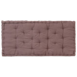 Pallet Floor Cushion Cotton 120x80x10 cm Taupe