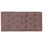 Pallet Floor Cushion Cotton 120x80x10 cm Taupe