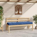 Pallet Floor Cushion Cotton 120x40x7 cm Light Blue