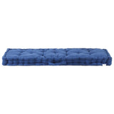 Pallet Floor Cushion Cotton 120x40x7 cm Light Blue - Front View