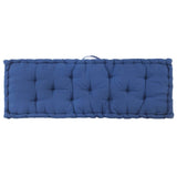 Pallet Floor Cushion Cotton 120x40x7 cm Light Blue - Top-Down View