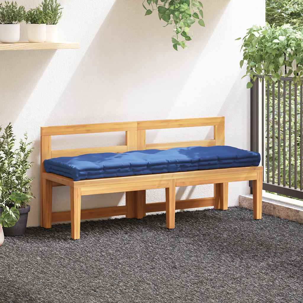 Pallet Floor Cushion Cotton 120x40x7 cm Light Blue