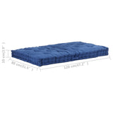 Pallet Floor Cushion Cotton 120x80x10 cm Light Blue - Close-Up Angle
