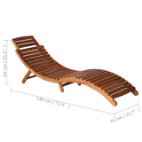 3 Piece Sunlounger with Tea Table Solid Wood Acacia - Extra Image