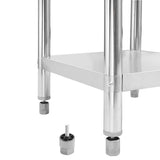 Kitchen Work Table 80x60x85 cm Stainless Steel - 45-Degree Angle