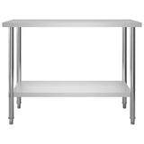 Kitchen Work Table 120x60x85 cm Stainless Steel