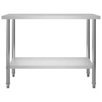 Kitchen Work Table 120x60x85 cm Stainless Steel
