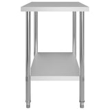 Kitchen Work Table 120x60x85 cm Stainless Steel