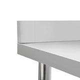 Kitchen Work Table with Backsplash 120x60x93 cm Stainless Steel - 45-Degree Angle