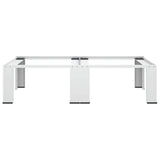 Double Washing and Drying Machine Pedestal White - Side View