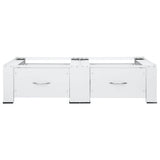 Double Washing and Drying Machine Pedestal with Drawers White