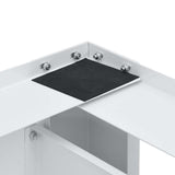 Double Washing and Drying Machine Pedestal with Drawers White - Low Angle