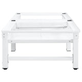 Washing and Drying Machine Pedestal with Pull-out Shelves White