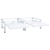 Washing and Drying Machine Pedestal with Pull-out Shelves White - Side View