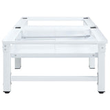 Washing and Drying Machine Pedestal with Pull-out Shelves White - Top-Down View