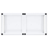 Washing and Drying Machine Pedestal with Pull-out Shelves White