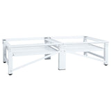 Washing and Drying Machine Pedestal with Pull-out Shelves White - 45-Degree Angle