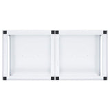 Washing and Drying Machine Pedestal with Pull-out Shelves White - Rear View