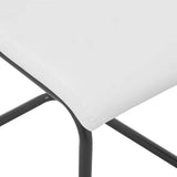Cantilever Dining Chairs 6 pcs White Faux Leather