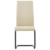 Cantilever Dining Chairs 6 pcs Cappuccino Faux Leather