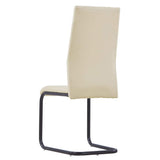 Cantilever Dining Chairs 6 pcs Cappuccino Faux Leather
