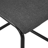 Cantilever Dining Chairs 6 pcs Dark Grey Fabric