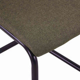 Cantilever Dining Chairs 6 pcs Brown Fabric