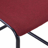 Cantilever Dining Chairs 6 pcs Wine Fabric - Close-Up Angle