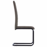 Cantilever Dining Chairs 6 pcs Taupe Fabric - Top-Down View