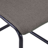 Cantilever Dining Chairs 6 pcs Taupe Fabric - Close-Up Angle