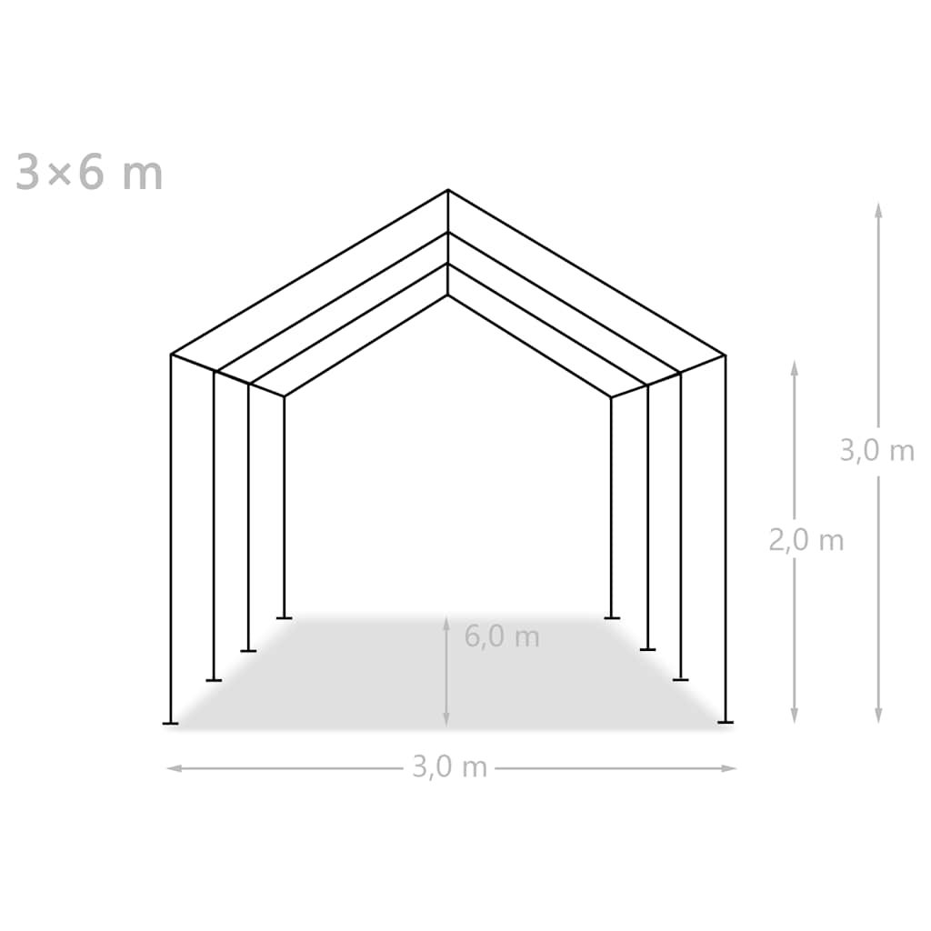 Storage Tent PE 3x6 m White