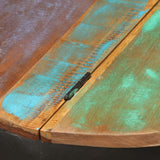 Coffee Table 53x43 cm Solid Reclaimed Wood - Rear View