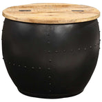 Coffee Table Round 53x43 cm Solid Mango Wood