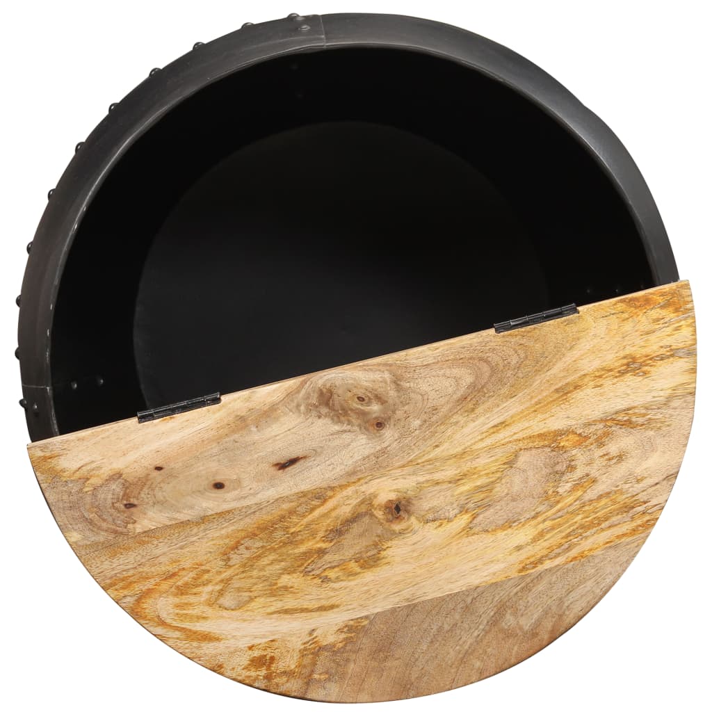Coffee Table Round 53x43 cm Solid Mango Wood